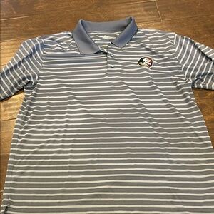 Florida state Seminoles Men's grey Striped Polo Shirt 2XL